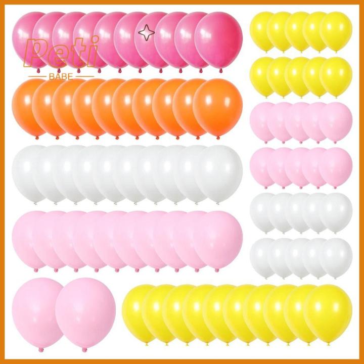 PETIBABE Yellow Pink Orange Arch Kit Supplies Balloons Garland Girls ...