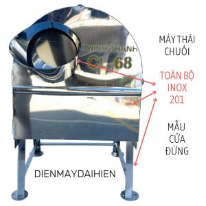 Máy Thái Chuối TOÀN BỘ INOX 201 Động Cơ 15kW - Mẫu Máy Cửa Đứng INOX . Máy 2 Chức Năng : Băm Rau Bèo  Cỏ Voi