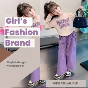 BAJU ANAK PEREMPUAN USIA 1-6 TAHUN / CROP TOP ANAK DAN CELANA CARGO / SETELAN BAJU CROP HE CANT THROW / PAKAIAN ANAK PEREMPUAN / OOTD TERBARU BY YUKITABELANJA.ID