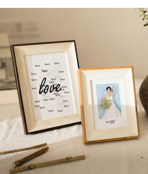 SG Stock Creative Thick Border Wooden Photo Frame 3R 4R 5R 6R 8R A4 ...