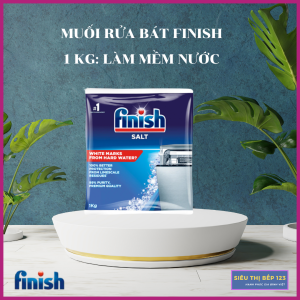 Muối rửa bát Finish dùng cho Máy rửa bát chén bát: Làm mền nước loại bỏ cặn canxi trong nước