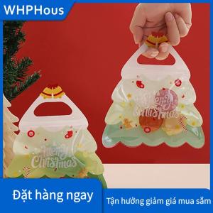 WHPHous Túi quà giáng sinh Santa Elk bông tuyết Tote Túi Quà Tặng trẻ em túi dày không dệt túi không thấm nước trang trí Giáng sinh