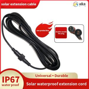 A&A A A solar extension cable 10M Solar Light 5M Extension Cable solar lights cable DC Cable Double Core Cable 5m wire 5M extension line IP67 Waterproof solar cable wire extension solar light extension cable solar wire extension 10M
