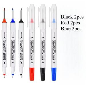 12 ชิ้น / ชุดหลายวัตถุประสงค์ 20 มม. รูลึกยาว Nib Head Marker สำหรับโลหะเจาะปากกากันน้ำห้องน้ำตกแต่งไม้เครื่องมือ