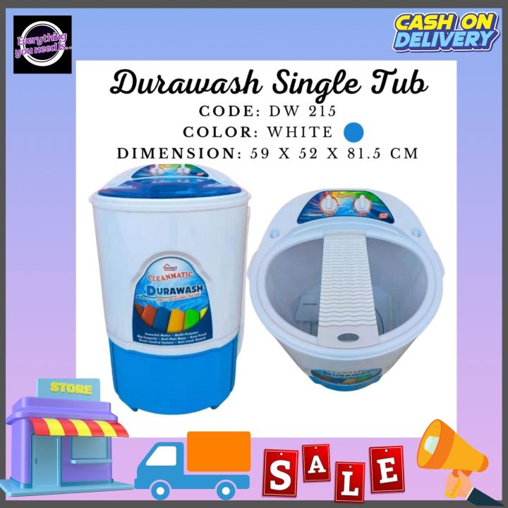 [NEW] [NEW ITEM] WASHING MACHINE DW 215 DURAWASH 8.5KG | Lazada PH