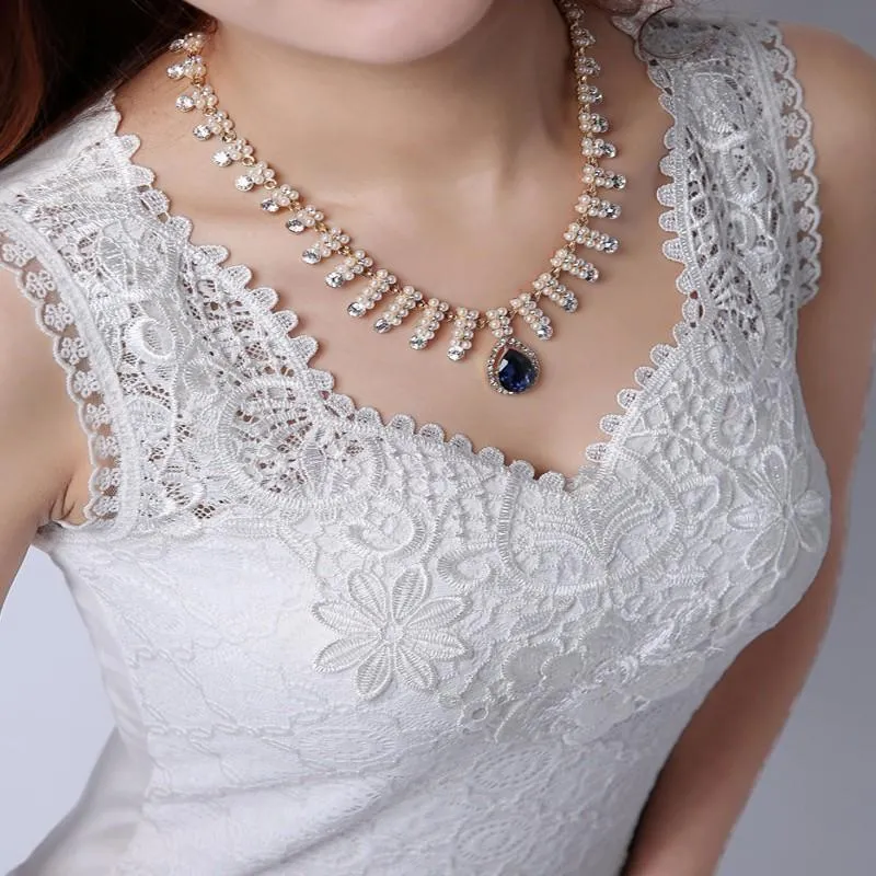 Women Vest Crochet Lace Blouse White Casual Summer Sleeveless Tops Tank Top  Plus Size