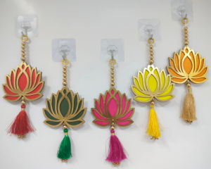 Decorative Lotus Wall Hanging for Home Décor | Ideal for Pooja Room Door & Entrance Decoration | Perfect Diwali Festival & Return Gift (Pack of 1 | Size - 9 inches)