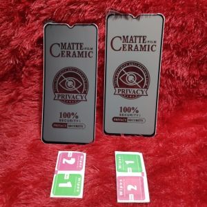 TG Tempered Glass Ceramic Spy Mi Poco M3 Anti Gores Matte Privacy Anti SPY