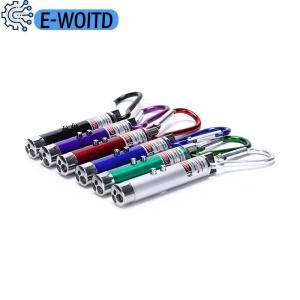 E-WOITD  3 In 1 Red Laser Pointer Pen Flashlight Counterfeit Money Detector Climbing Hook