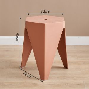 Nordic Plastic Stool Thickened Stool Stackable Round Dining Chair coffee chair Modern Creative Home Use Simple Chair