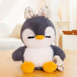 Adorable Sleepy Penguin Plush Toys Chubby Soft Cartoon Pajamas Penguin Doll Cozy Children Sleeping Throw Pillow Room Decor