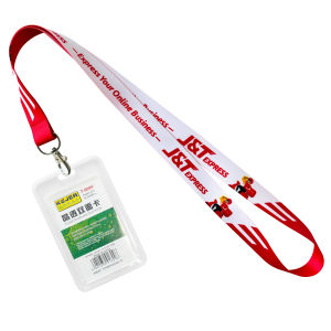 สายคล้องบัตร พนักงาน J&T พร้อมกรอบพลาสติกใส่บัตร มีบริการเก็บเงินปลายทาง