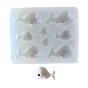 Flexible Silicone Pendant Mould Epoxy Resin Dolphin Shaped Accessories Mold Handmade Projects Making Mold