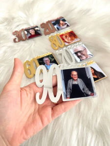 Ref Magnet Photo Frame 4 Souvenirs Acrylic Mirror