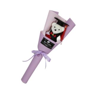 W3RF ช่อดอกไม้ประดับตกแต่ง ช่อหมี ของเล่นตุ๊กตาผ้า ของขวัญรับปริญญา การ์ตูนหมีน่ารัก วันครู ช่อดอกไม้รูปสัตว์