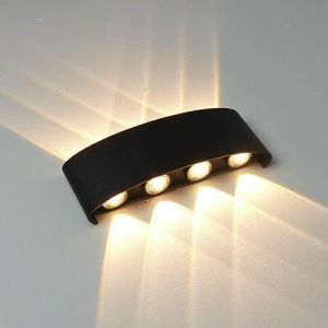 (RẺ VÔ ĐỐI) Đèn hắt gắn tường 6 tia 8 tia chống nước hợp kim nhôm hắt 2 đầu - Bảo hành 12 tháng