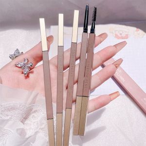OMQAIO Waterproof Double-Head Eyebrow Pencil Matte Sweat-proof Eyebrow Brush Multifunction Long Lasting Eyebrow Enhancers Women