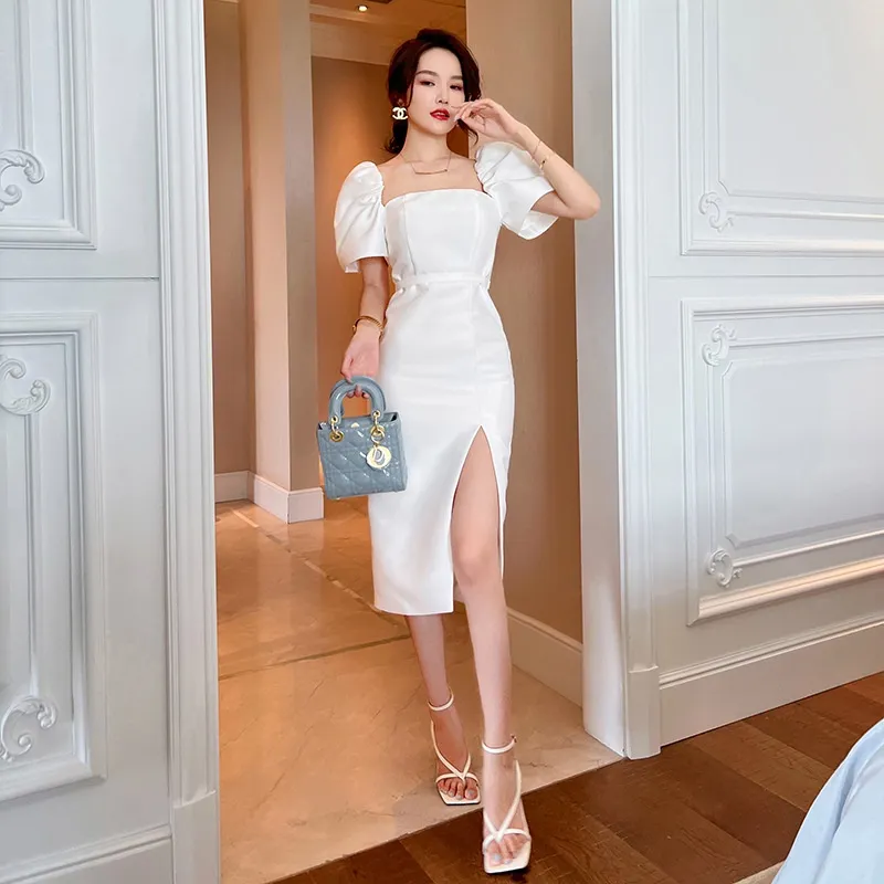 Wine color One-shoulder toast dress for women bride female wedding satin  big bow birthday party celebration prom gown engagement annual party  evening dress