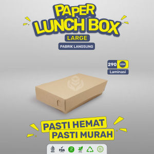 Paper Lunch Box Large Lunch Box L (Isi 100 Pcs / LB2K2)