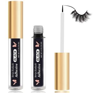 Keo dán mi giả màu đen – Độ bám dính cao chống thấm nước – Không chứa latex an toàn cho mắt nhạy cảm – 018 oz (màu đen).