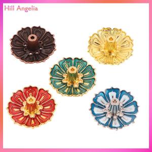 [Hill Angelia] 1PC Lotus hợp Kim Hương Stick chủ nhà Phật Giáo Dòng Hương tấm gỗ đàn hương CuộN cơ sở tinh tế đền thờ trang trí nội thất