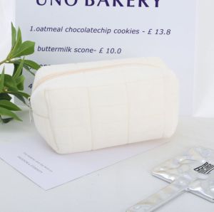Simple Large Capacity Plush Pencil Case Macaron Color Pencil Pouch Pen Bag Cosmetic Bag Storage Bag