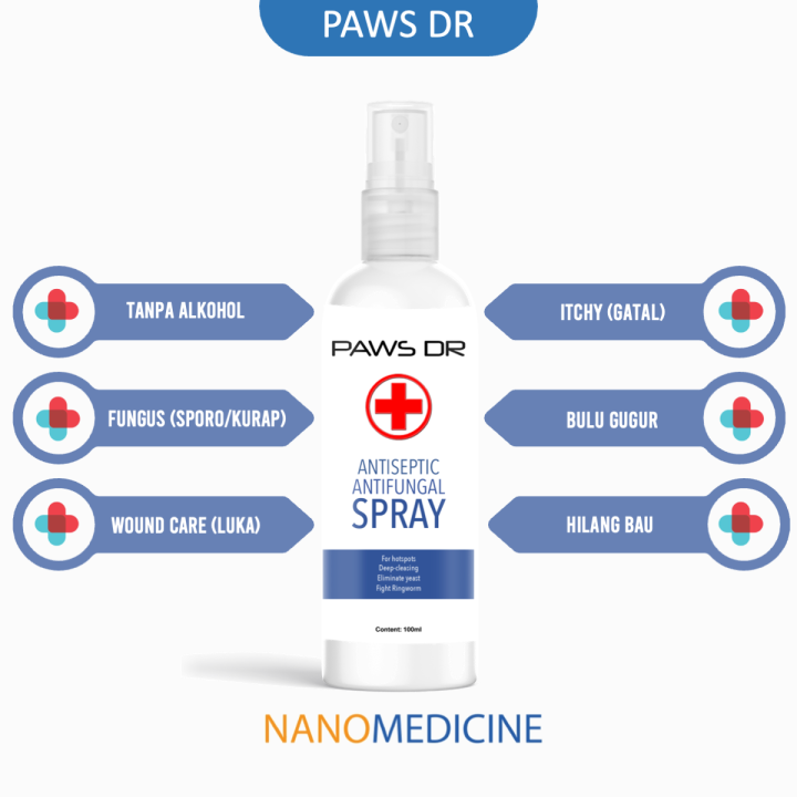 Paws Dr Pet Antiseptic and Antifungal Spray for Cats and Dogs