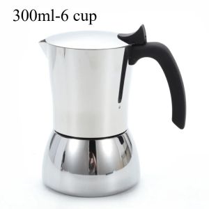 Stainless Steel Moka Pot Stovetop Espresso Maker Espresso Italian Coffee Percolator Make for Home Office Coffee Shop Camping Use