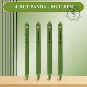 Combo 4 Bút Gel Màu Pastel Nút Bấm May Bells Ngòi ST 0.5mm Bút Ký Nhanh Khô Không Lem Học Tiếng Trung