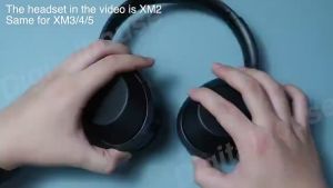 แผ่นรองหูฟังทดแทนที่เข้ากันได้กับ 1000XM4/XM3/XM2 แบบแยกเสียง โฟมหน่วยความจำ หนัง ผ้าฝ้าย