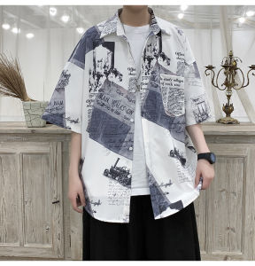 NEW WESTERN Oversized shirt half sleeve shirt High-quality fashion bargain shirts