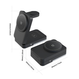 Magnetic Foldable Wireless Charger 3 In 1 Travel Charger Pad Stand Is Suitable for Compatible with Apple and Android series Airpods Watch