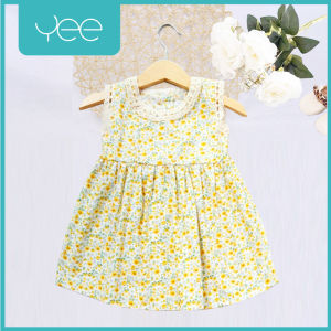 Yeeshop กระโปรงเด็กผู้หญิงแต่งผ้าลูกไม้ ออเดอร์ญี่ปุ่น ลายดอกไม่น่ารัก ไซส์ 80#/6-12เดือน 90#/12-24เดือน 100#/2-3ปี （CMY.H 0107）