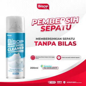 Bisop - Pembersih Sepatu Putih Tanpa Air Sabun Cuci Sepatu Tanpa Bilas Foam Pembersih Serbaguna