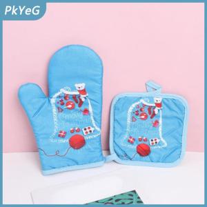 PkYeG Giáng sinh lò găng tay Santa Claus Snowman chuông mô hình cách điện găng tay trang trí món quà trang trí nhà bếp Giáng sinh trang trí