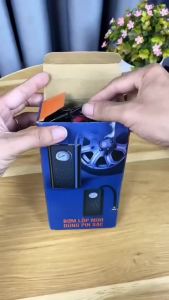 Máy bơm lốp ôtô loại 1 không dây cầm tay sạc USB ngắt tự động thiết kế nhỏ gọn công suất lớn bảo hành 2 năm