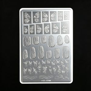 INNEED Thép không gỉ Mẫu vẽ móng tay hình bướm nhiều màu sắc 10x15cm Nhiều Kiểu Bướm Khác Nhau Tấm dập móng tay Tiện lợi Mẫu rõ ràng Bảng Dập Hình Trang Trí Móng Tay Dụng cụ làm móng