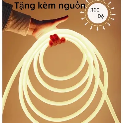 【Giao hàng tÃ VN】LED DÂY NEON 360 ĐỘ UỐN DẺO SIÊU SÁNG LOẠI 1 CHỐNG NƯỚC 220V ĐƠN GIÁ/1MTặng kèm nguồn