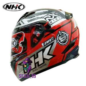 HELM NHK RX9 RACER X NHK RX NINE RED SILVER DOUBLE VISOR FULL FACE ORIGINAL SNI (PAKET GANTENG NHK RX9)