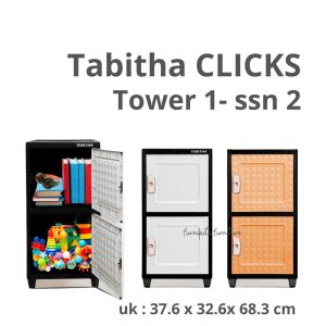 LEMARI PLASTIK LEMARI PAKAIAN ANAK SERBAGUNA TABITHA CLICKS[TABBOX]