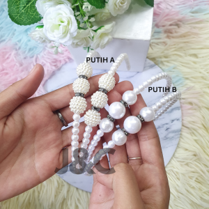 J&C Bando mutiara manik kristal mote putih dan warna warni dewasa dan anak