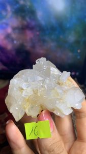 cụm tinh thể pha lê đá Apophyllite rhinestone tự nhiên lemurian năng lượng vũ trụ clear quartz mã 16