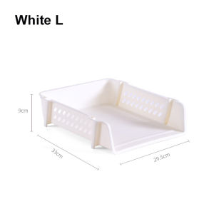 HOMSA Storage Rack File Stackable Document Organizer Office Multifunctional Large Capacity PP Desktop Sorted Shelf