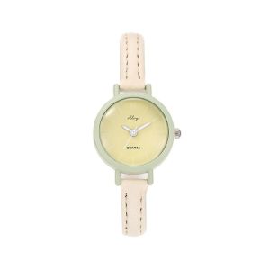 ALOY ANKL019 - Fashion Jam Tangan wanita Analog Kecil Dial Bulat Dengan Strap Pu Leather Jam Tangan Casual Wanita COD