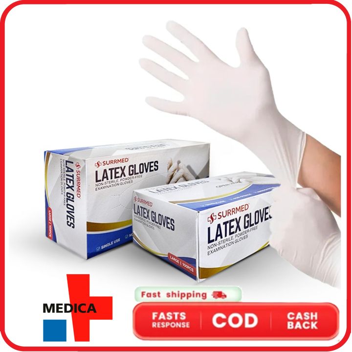 Latex Gloves Examination Gloves Powder Free Random Brand Sizes: Small,  Medium and Large Lazada PH