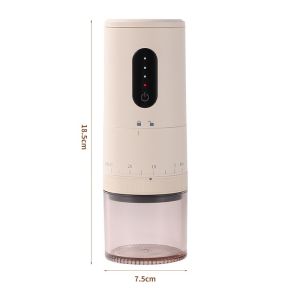 Electric Coffee Grinder Ceramic Burr 38 Grind Settings Rechargeable Portable Coffee Mill