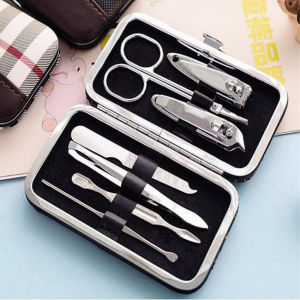 Adzkia35 7 IN 1 Tools Set Perawatan Kuku Nail Art Manicure Pedicure Lengkap / Gunting Kuku Portable