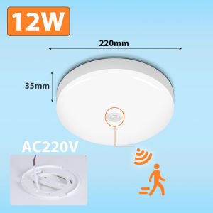 Đèn trần cảm biến chuyển động Cảm biến cơ thể con người Đèn ngủ LED trần Đèn trần 220V 110V 15W 20W 30W 40W Trắng mát Trắng ấm Thích hợp cho phòng tắm gia đình Đèn trần hành lang hiện đại