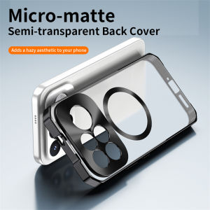 For POCO F9 Ultra Case For   Aluminum Alloy Frame Matte Transparent PC Hard Phone Back Cover Shockproof Bumper