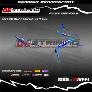 STIKER STRIPING UV TRANSPARAN SUPRA GTR 150 TERBARU BISA COD-Sticker Striping List Variasi Gradasi Warna Keren Kode LA0844
